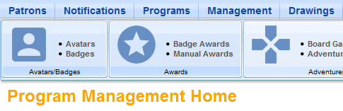 Badge Awards Management Tab